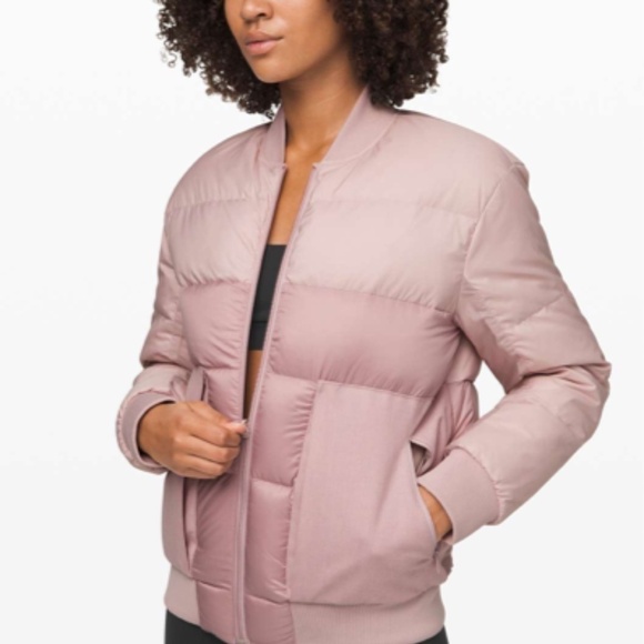 Lululemon Roam Far Wool Bomber Porcelain Pink - Picture 11 of 13